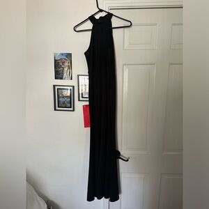 Amazon high neck, long cocktail dress